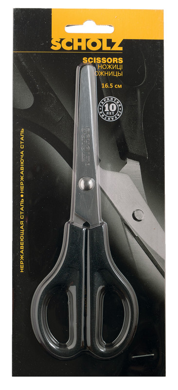 Канцелярські ножиці SCHOLZ (4201SCH), 165 мм, пластикові ручки